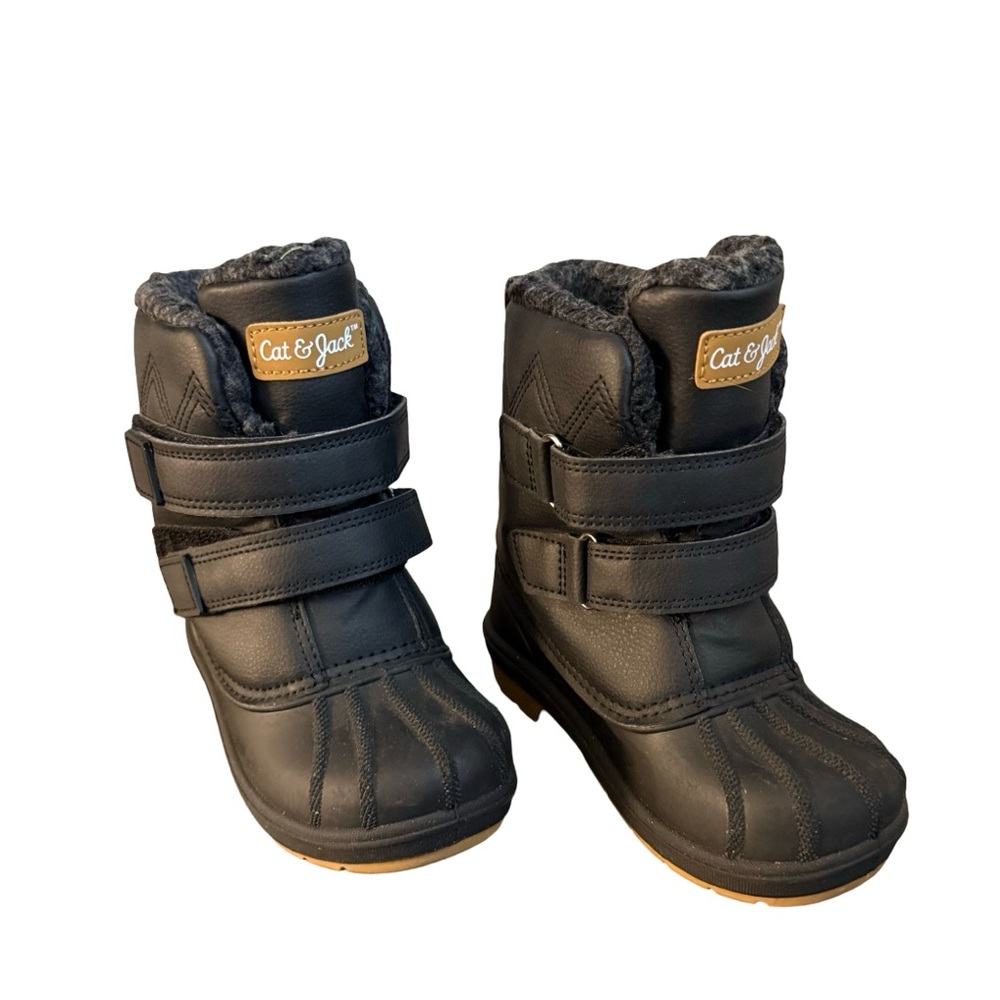 Cat & Jack Black Kids Snow Boots